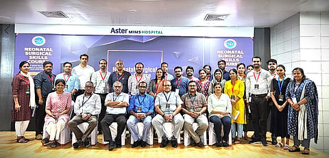 Aster MIMS  Conducts India’s First Neonatal Surgical Skills Workshop Associating with British Association of Pediatric Surgeons 