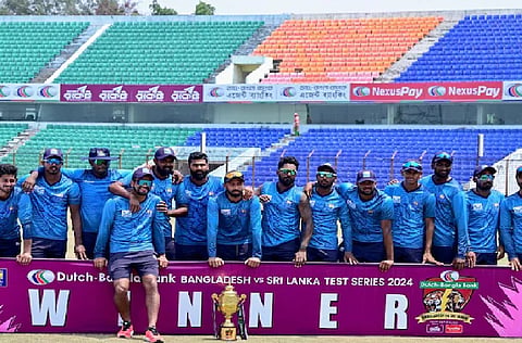 Sri Lanka wins 2nd test to sweep series over Bangladesh   