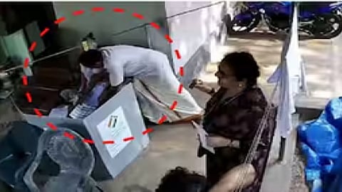 Interference in the voting process at home in the Kalliasseri Grama Panchayat, Kerala