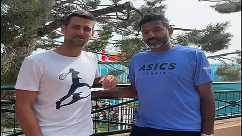 Novak Djokovic and Rohan Bopanna