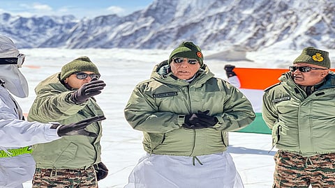 Defence Minister Rajnath Singh in Siachen
