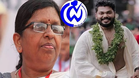 Kerala Women's Commission chairperson P Satheedevi (L) and Rahul Gopal