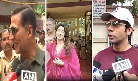 Bollywood stars Akshay Kumar, Farhan Akhtar, Rajkummar Rao cast vote in Mumbai