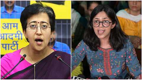 AAP leader and Delhi Minister Atishi and MP Swati Maliwal