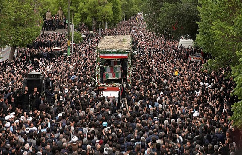 Iran's supreme leader presides over funeral for president nd others killed in helicopter crash    