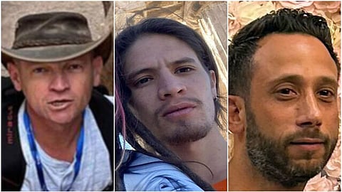 L-R: Hostages Michel Nisenbaum, Orion Hernandez, Hanan Yablonka
