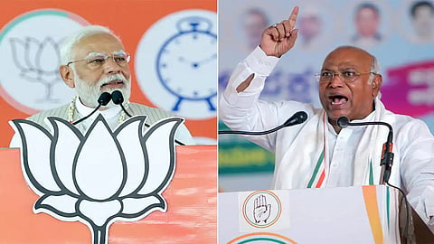 The political fight - PM Narendra Modi and Congress president Mallikarjun Kharge 