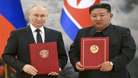 Russian President Vladimir Putin and North Korean leader Kim Jong Un