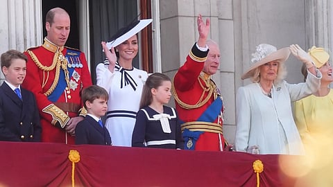 UK royals unite on palace balcony, with Kate back at her first public event since cancer diagnosis