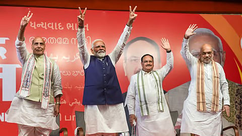 NDA leaders acknowledge and thank people of India for the election victory