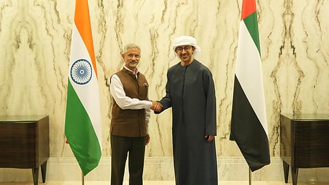 External Affairs Minister S Jaishankar and his UAE countrpart Abdullah bin Zayed Al Nahyan