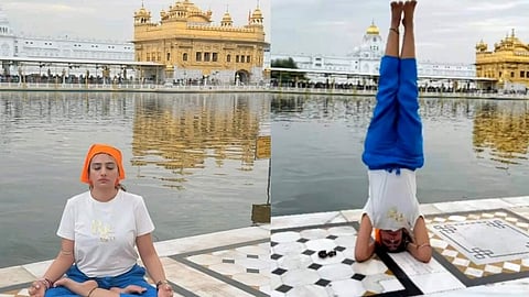 SGPC lodges complaint against fashion designer for performing yoga at Golden Temple