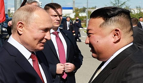 Russian President Vladimir Putin 
   & North Korean leader Kim Jong Un