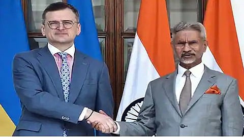 External Affairs Minister S Jaishankar and his Ukrainian counterpart Dmytro Kuleba