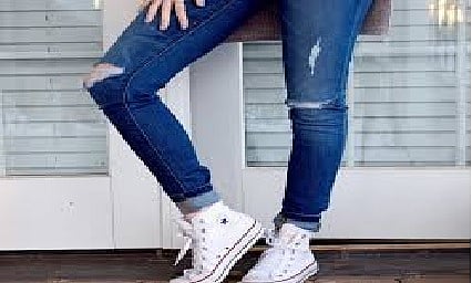 torn jeans