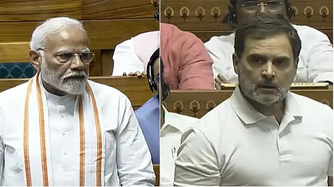 PM Narendra Modi and Leader of Opposition Rahul Gandhi