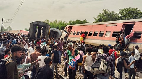 Coaches of the Chandigarh-Dibrugarh Express derailed, in Gonda district. 