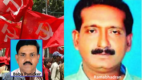 INTUC leader Ramabhadran (R)
