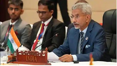 External Affairs Minister S Jaishankar addresses the 14th East Asia Summit (EAS) Foreign Ministers Meeting in Laos's capital Vientiane