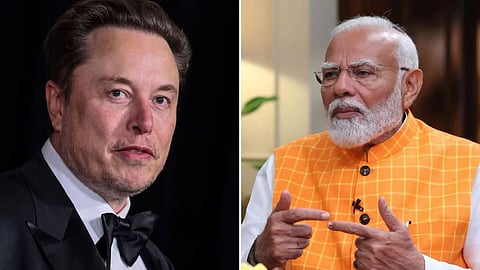 Tesla CEO Elon Musk and PM Narendra Modi
