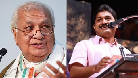 Kerala Governor Arif Mohammed Khan and CPI(M) leader M Swaraj