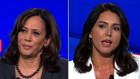 US Vice President Kamala Harris and Tulsi Gabbard