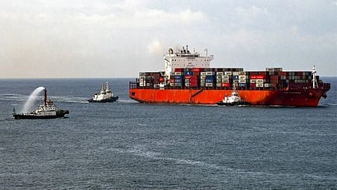 The first cargo ship San Fernando reaches Vizhinjam sea port