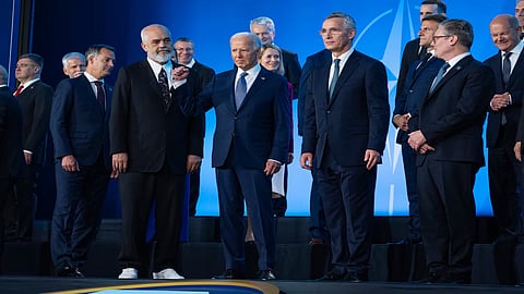 US President Joe Biden with world leaders