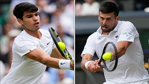 Carlos Alcaraz and Novak Djokovic