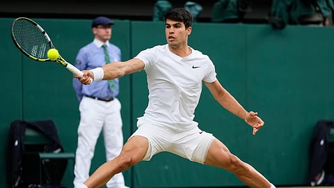 Defending Wimbledon champion Carlos Alcaraz
