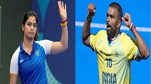 Shooter Manu Bhakar and Hockey goalkeeper PR Sreejesh