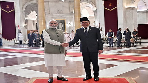 Prime Minister Narendra Modi and his Malaysian counterpart Anwar Ibrahim