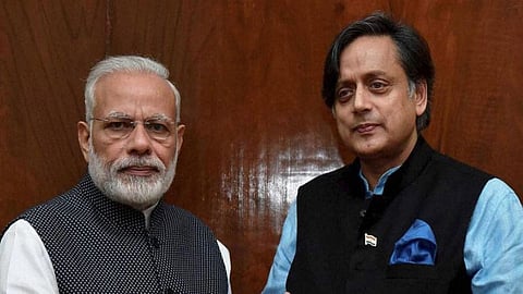 PM Narendra Modi and Senior Congress leader Shashi Tharoor