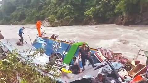 The bus accident  in central Nepal that killed  27 pilgrims from Maharashtra's Jalgaon distric