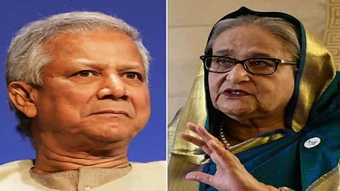 Bangladesh interim government advisor Muhammad Yunus and deposed PM Sheikh Hasina