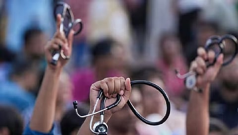 Medic's rape-murder: Doctors in Bengal continue with cease work, sit-in outside 'Swasthya Bhavan