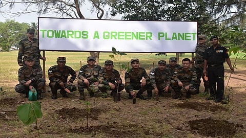 Plantation drive in Thar desert by Army
