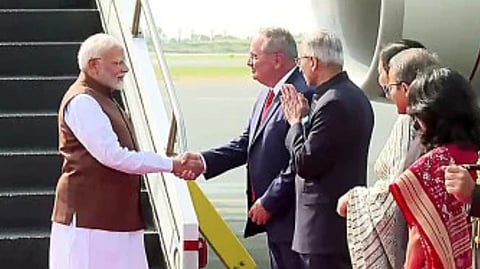 Modi received in US.