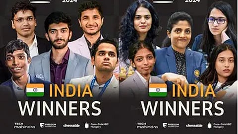 Indian chess teams (men and women) that won gold medals in the Chess Olympiad
