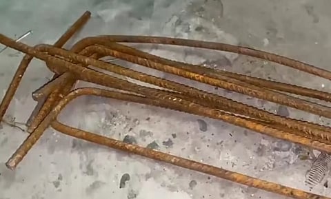 Iron rods found on rail tracks in Punjab's Bathinda    	