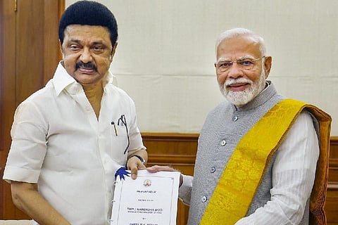Stalin meets Modi, seeks release of pending funds to Tamil Nadu 