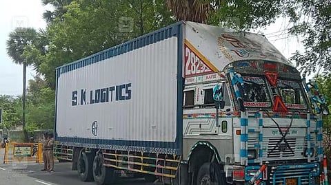 The truck used by ATM thieves.