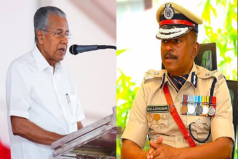 Kerala Chief Minister Pinarayi Vijayan,  ADGP (Law and Order) M R Ajithkumar 