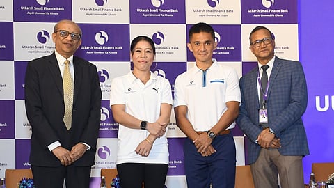 Boxing legend Mary Kom and football icon Sunil Chhetri introduced as the bank's new brand ambassadors.