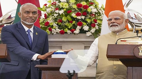 Maldivian President Mohamed Muizzu and PM Narendra Modi