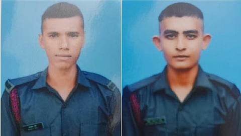 Gunner Gohil Vishvarajsinh (20) and Gunner Saikat (21) from the Hyderabad's Artillery Centre 