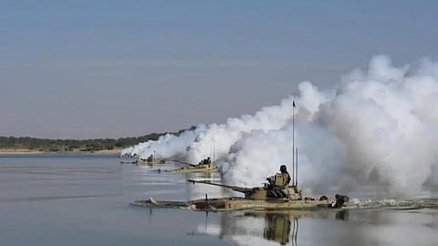 Army's 'Exercise SWAVLAMBAN SHAKTI' at Babina Field Firing Ranges near Jhansi.