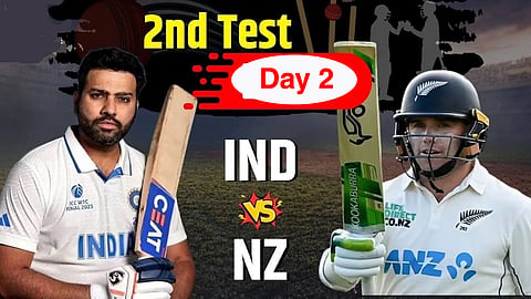 India vs NZ 2nd test: Day 2, Tea