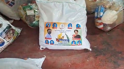 Food kits with images of Cong leaders seized in Wayanad  