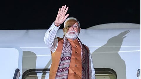 Prime Minister Narendra Modi returns after three-nation visit